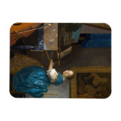 Johannes Vermeer - Lady sitzt bei einer Jungfrau Magnet (Horizontal)