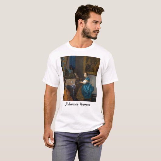 Johannes Vermeer - Lady sitzt bei einer Jungfrau T-Shirt (Vorne ganz)