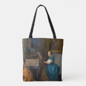Johannes Vermeer - Lady sitzt bei einer Jungfrau Tasche (Rückseite)