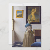 Johannes Vermeer - Lady Stehend bei einer Jungfrau Einladung (Vorderseite)