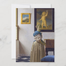 Johannes Vermeer - Lady Stehend bei einer Jungfrau Einladung