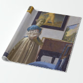 Johannes Vermeer - Lady Stehend bei einer Jungfrau Geschenkpapier (Ungerollt)