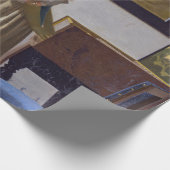 Johannes Vermeer - Lady Stehend bei einer Jungfrau Geschenkpapier (Ecke)