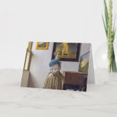 Johannes Vermeer - Lady Stehend bei einer Jungfrau Karte (Vorderseite)