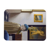 Johannes Vermeer - Lady Stehend bei einer Jungfrau Magnet (Horizontal)