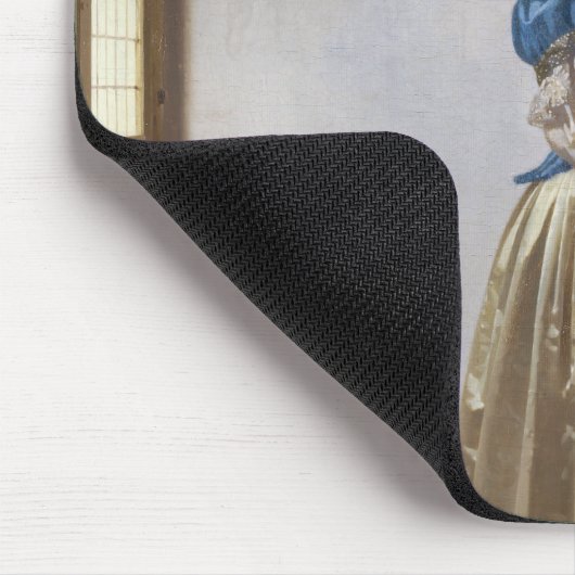 Johannes Vermeer - Lady Stehend bei einer Jungfrau Mousepad (Ecke)