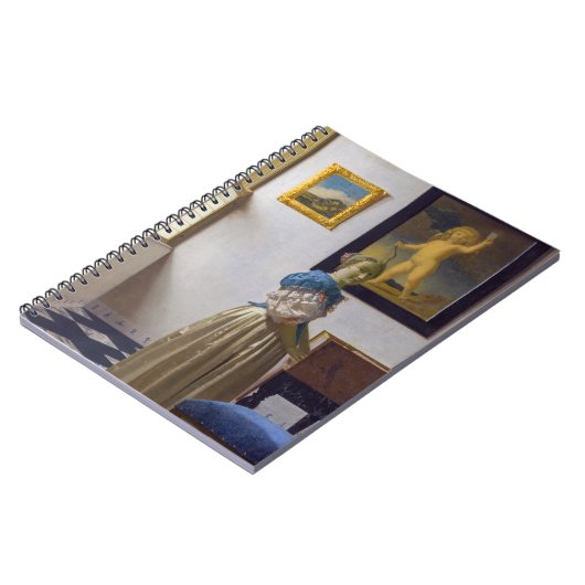 Johannes Vermeer - Lady Stehend bei einer Jungfrau Notizblock (Linke Seite)