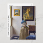 Johannes Vermeer - Lady Stehend bei einer Jungfrau Postkarte (Vorne/Hinten)