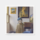 Johannes Vermeer - Lady Stehend bei einer Jungfrau Serviette (Vorderseite)