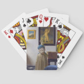 Johannes Vermeer - Lady Stehend bei einer Jungfrau Spielkarten (Rückseite)
