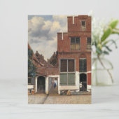 Johannes Vermeer - Little Street Dankeskarte (Stehend Vorderseite)