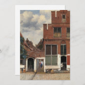 Johannes Vermeer - Little Street Einladung (Vorne/Hinten)