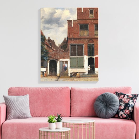 Johannes Vermeer - Little Street Leinwanddruck (Insitu (Wohnzimmer))