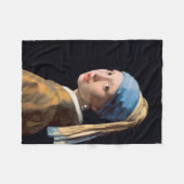 JOHANNES VERMEER - Mädchen mit einem Perlenohrring Fleecedecke (Vorderseite (Horizontal))