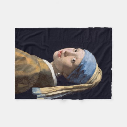 JOHANNES VERMEER - Mädchen mit einem Perlenohrring Fleecedecke (Vorderseite (Horizontal))