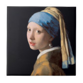 JOHANNES VERMEER - Mädchen mit einem Perlenohrring Fliese (Vorderseite)