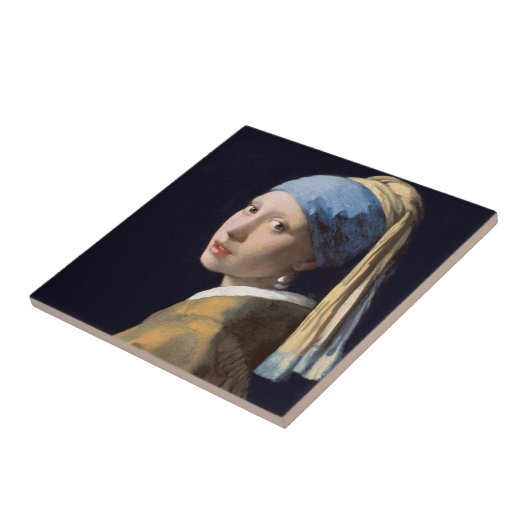 JOHANNES VERMEER - Mädchen mit einem Perlenohrring Fliese (Seite)