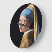 JOHANNES VERMEER - Mädchen mit einem Perlenohrring Große Wanduhr (Winkel)