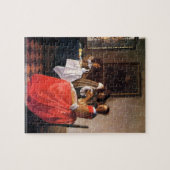 Johannes Vermeer - Mädchen mit einem Puzzle (Horizontal)
