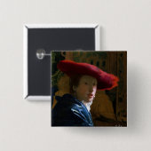 Johannes Vermeer - Mädchen mit einem Red Hat Button (Vorne & Hinten)