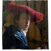 Johannes Vermeer - Mädchen mit einem Red Hat Duschvorhang (Vorderseite)