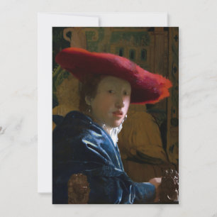 Johannes Vermeer - Mädchen mit einem Red Hat Einladung