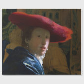 Johannes Vermeer - Mädchen mit einem Red Hat Geschenkpapier (Flach)
