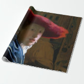 Johannes Vermeer - Mädchen mit einem Red Hat Geschenkpapier (Ungerollt)