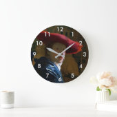 Johannes Vermeer - Mädchen mit einem Red Hat Große Wanduhr (Zuhause)