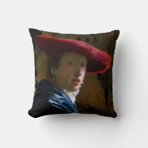 Johannes Vermeer - Mädchen mit einem Red Hat Kissen