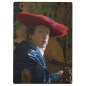 Johannes Vermeer - Mädchen mit einem Red Hat Klemmbrett (Rückseite)