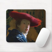 Johannes Vermeer - Mädchen mit einem Red Hat Mousepad (Mit Mouse)
