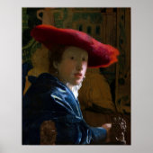 Johannes Vermeer - Mädchen mit einem Red Hat Poster (Vorne)