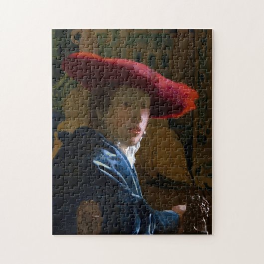 Johannes Vermeer - Mädchen mit einem Red Hat Puzzle (Vertikal)