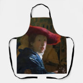 Johannes Vermeer - Mädchen mit einem Red Hat Schürze (Vorderseite)
