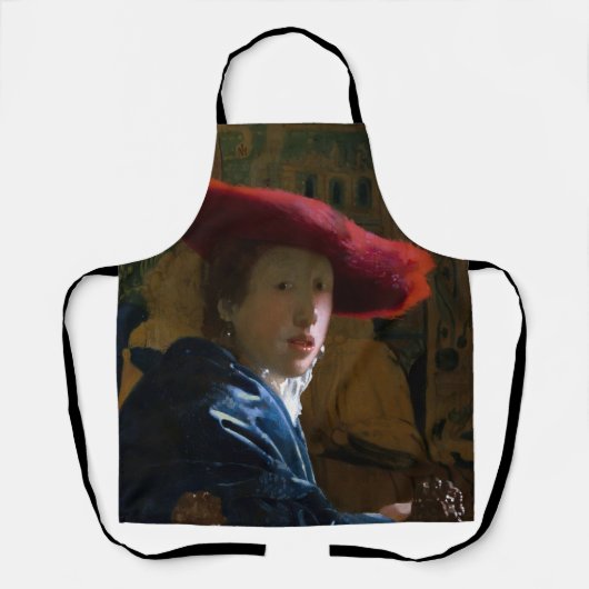 Johannes Vermeer - Mädchen mit einem Red Hat Schürze (Vorderseite)