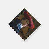 Johannes Vermeer - Mädchen mit einem Red Hat Serviette (Ecke)