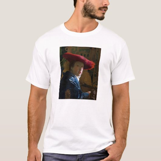Johannes Vermeer - Mädchen mit einem Red Hat T-Shirt (Vorderseite)