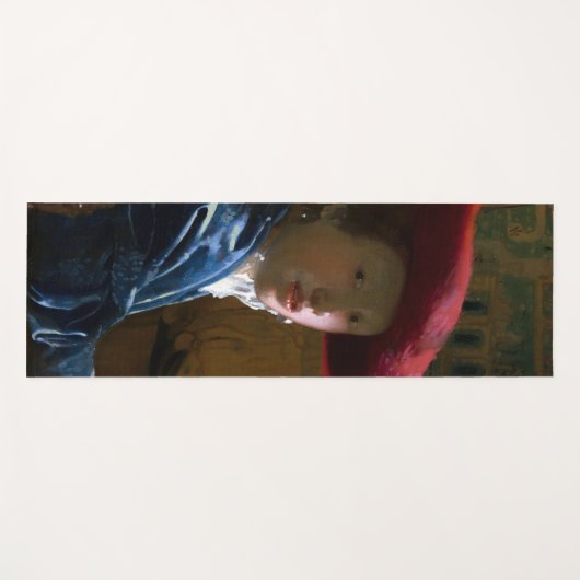 Johannes Vermeer - Mädchen mit einem Red Hat Yogamatte (Vorderseite (Horizontal))