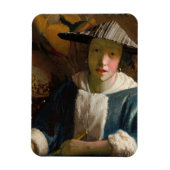 Johannes Vermeer - Mädchen mit Flute Magnet (Vertikal)