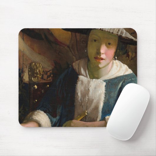 Johannes Vermeer - Mädchen mit Flute Mousepad (Mit Mouse)