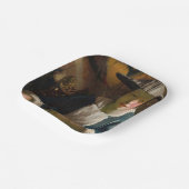 Johannes Vermeer - Mädchen mit Flute Pappteller (Gewinkelt)