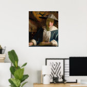 Johannes Vermeer - Mädchen mit Flute Poster (Heimbüro)