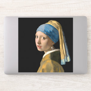 Johannes Vermeer - Mädchen mit Perle Aufkleber