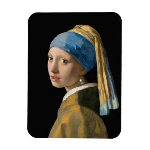 Johannes Vermeer - Mädchen mit Perle Magnet