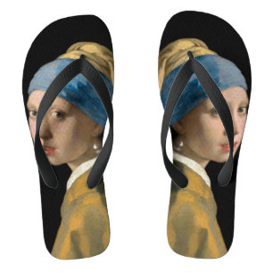 Johannes Vermeer - Mädchen mit Perle Ohrgehänge Badesandalen