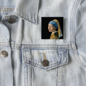 Johannes Vermeer - Mädchen mit Perle Ohrgehänge Button (Beispiel)