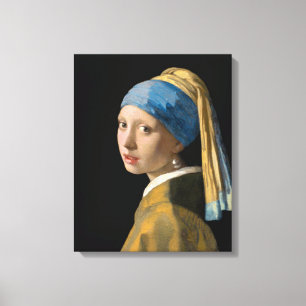 Johannes Vermeer - Mädchen mit Perle Ohrgehänge Leinwanddruck