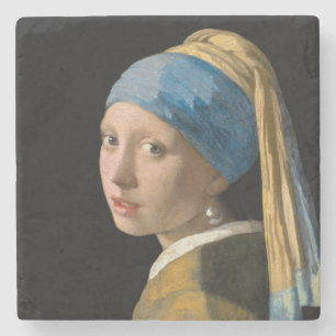 Johannes Vermeer - Mädchen mit Perle Steinuntersetzer