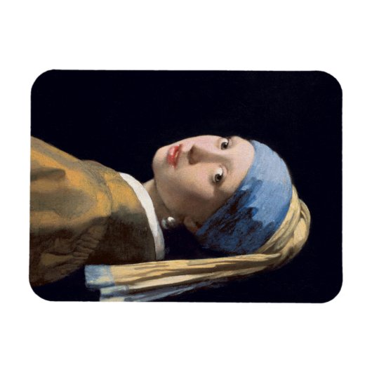 JOHANNES VERMEER - Mädchen mit Perlenohrring 1665 Magnet (Horizontal)